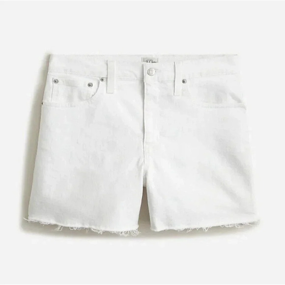 J. Crew High Rise Denim Short in White Size 35 style BF382 - Picture 2 of 8